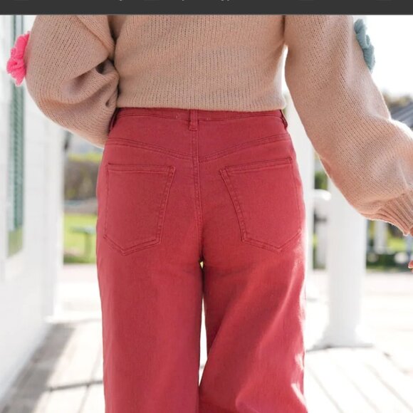 High Waist Wide Leg in Rust - Picture 9 of 9